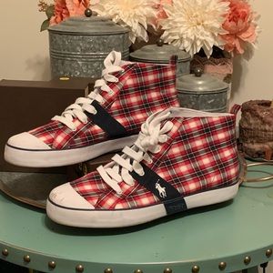 Ralph Lauren plaid hi tops